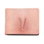 Pink Pig Tail Print Bifold Wallet