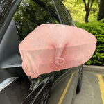 Pink Pig Tail Print Car Side Mirror Covers