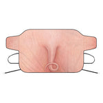 Pink Pig Tail Print Car Windshield Snow Cover