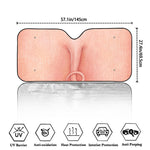 Pink Pig Tail Print Car Windshield Sun Shade