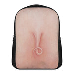 Pink Pig Tail Print Casual Backpack