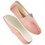 Pink Pig Tail Print Casual Shoes