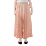 Pink Pig Tail Print Chiffon Maxi Skirt