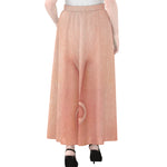 Pink Pig Tail Print Chiffon Maxi Skirt