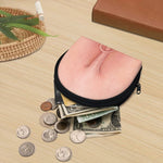 Pink Pig Tail Print Coin Purse