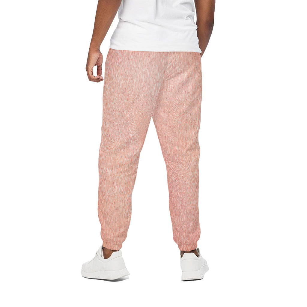 Pink Pig Tail Print Cotton Pants