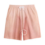 Pink Pig Tail Print Cotton Shorts