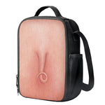 Pink Pig Tail Print Crossbody Lunch Bag