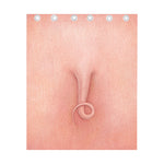 Pink Pig Tail Print Curtain