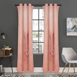 Pink Pig Tail Print Curtain