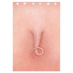 Pink Pig Tail Print Curtain