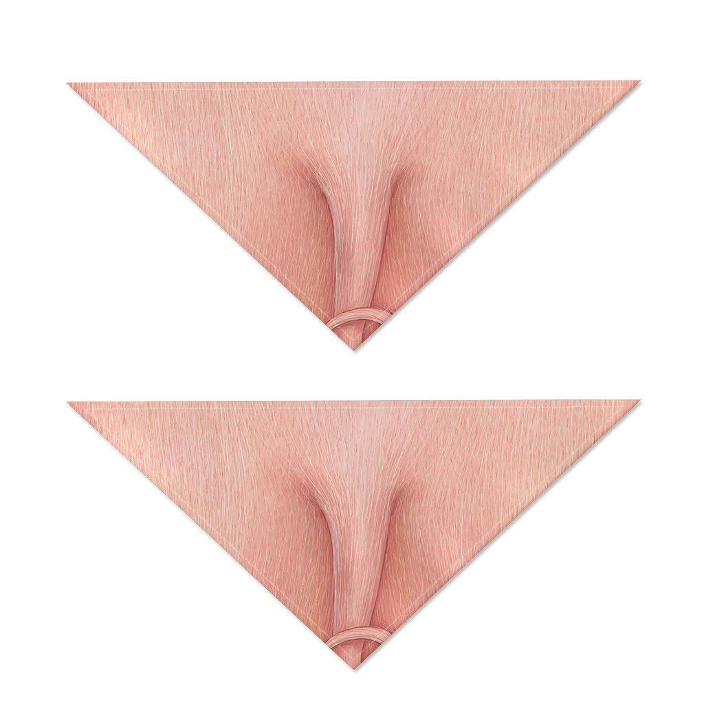 Pink Pig Tail Print Dog Bandana