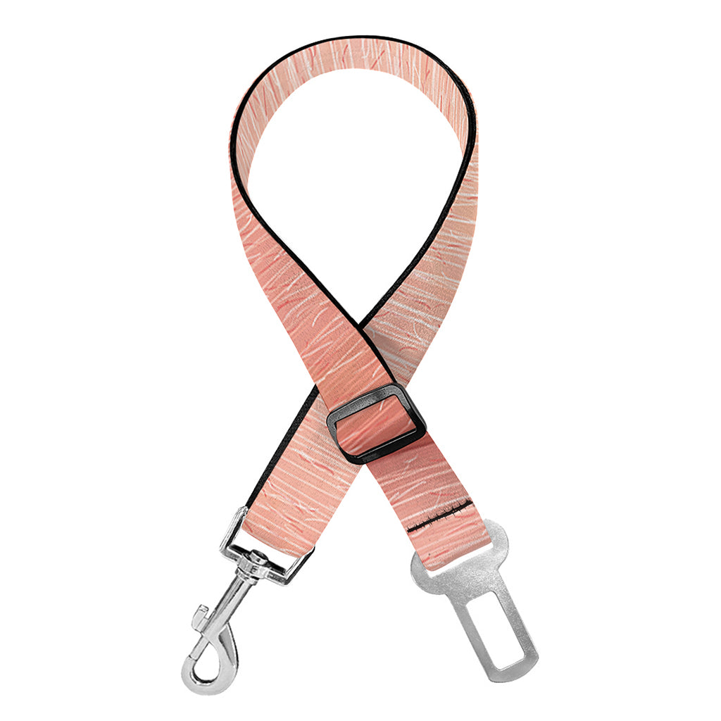 Pink Pig Tail Print Dog Seat Belt