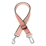 Pink Pig Tail Print Dog Seat Belt