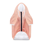 Pink Pig Tail Print Dog Zip Up Hoodie