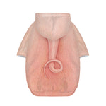 Pink Pig Tail Print Dog Zip Up Hoodie