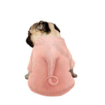 Pink Pig Tail Print Dog Zip Up Jacket