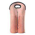 Pink Pig Tail Print Double Neoprene Wine Tote