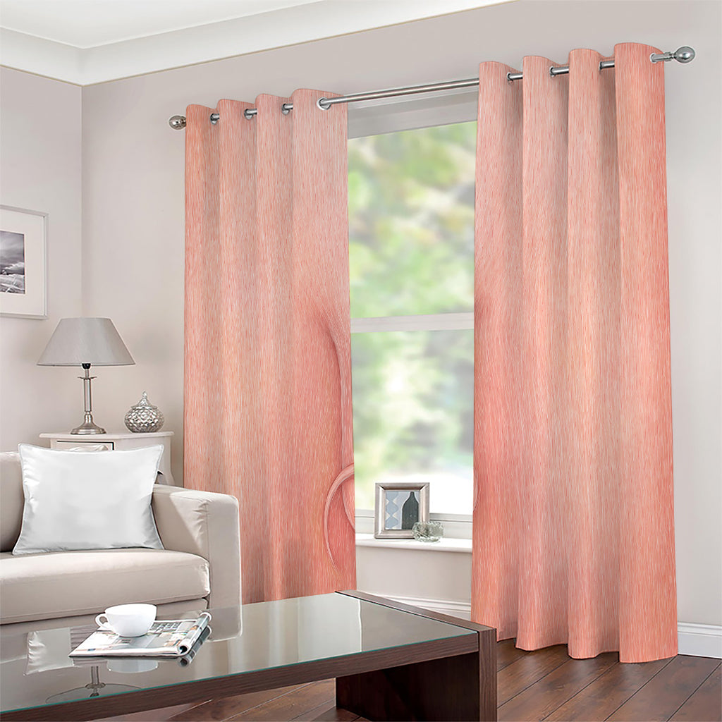 Pink Pig Tail Print Extra Wide Grommet Curtains