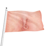 Pink Pig Tail Print Flag