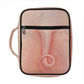 Pink Pig Tail Print Front Pocket Bible Bag