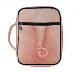 Pink Pig Tail Print Front Pocket Bible Bag