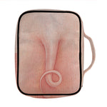 Pink Pig Tail Print Front Pocket Bible Bag