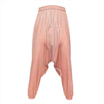 Pink Pig Tail Print Hammer Pants