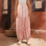 Pink Pig Tail Print Harem Pants