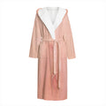 Pink Pig Tail Print Hooded Bathrobe