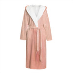 Pink Pig Tail Print Hooded Bathrobe