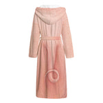 Pink Pig Tail Print Hooded Bathrobe