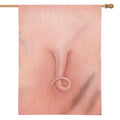 Pink Pig Tail Print House Flag