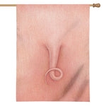 Pink Pig Tail Print House Flag