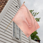 Pink Pig Tail Print House Flag