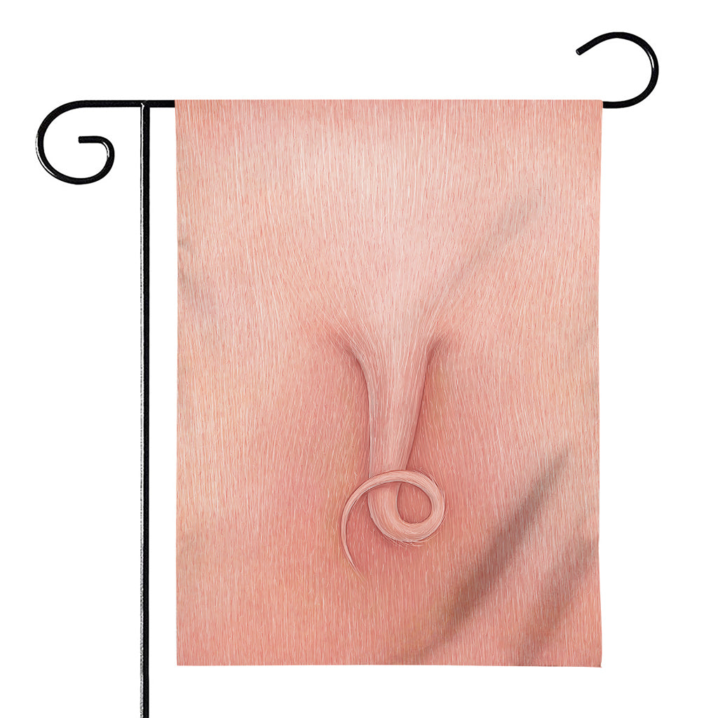 Pink Pig Tail Print House Flag