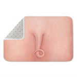 Pink Pig Tail Print Indoor Door Mat