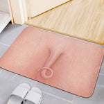 Pink Pig Tail Print Indoor Door Mat