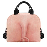 Pink Pig Tail Print Insulated Lunch Bag
