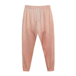 Pink Pig Tail Print Jogger Pants
