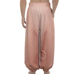 Pink Pig Tail Print Lantern Pants