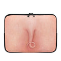 Pink Pig Tail Print Laptop Sleeve