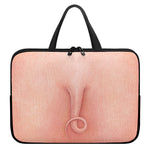 Pink Pig Tail Print Laptop Sleeve With Handle