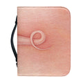 Pink Pig Tail Print Leather Bible Cover