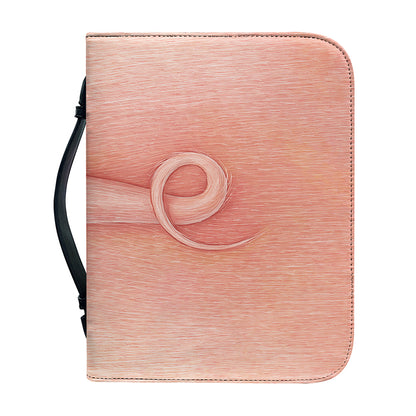 Pink Pig Tail Print Leather Bible Cover