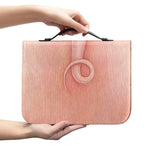 Pink Pig Tail Print Leather Bible Cover