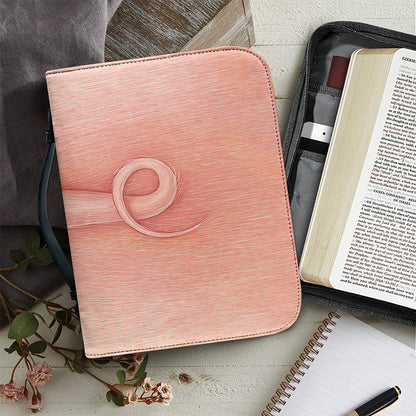 Pink Pig Tail Print Leather Bible Cover
