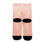Pink Pig Tail Print Long Socks