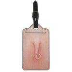 Pink Pig Tail Print Luggage Tag