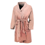 Pink Pig Tail Print Men's Bathrobe